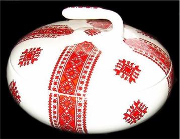 Ukrainian Ceramic Curler Rock Box