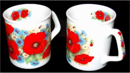 Ukrainian Ceramic Poppy Mug
