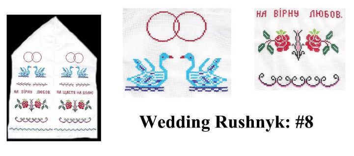 wedding rushnyk using light blue bright blue red green pink black