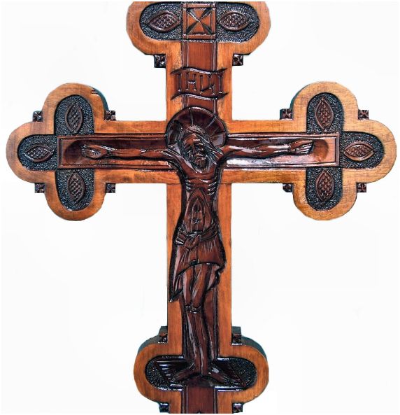 This gorgeous carved cross would make an exquisite addition to either your