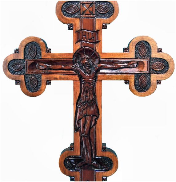 This gorgeous carved cross would make an exquisite addition to either your 